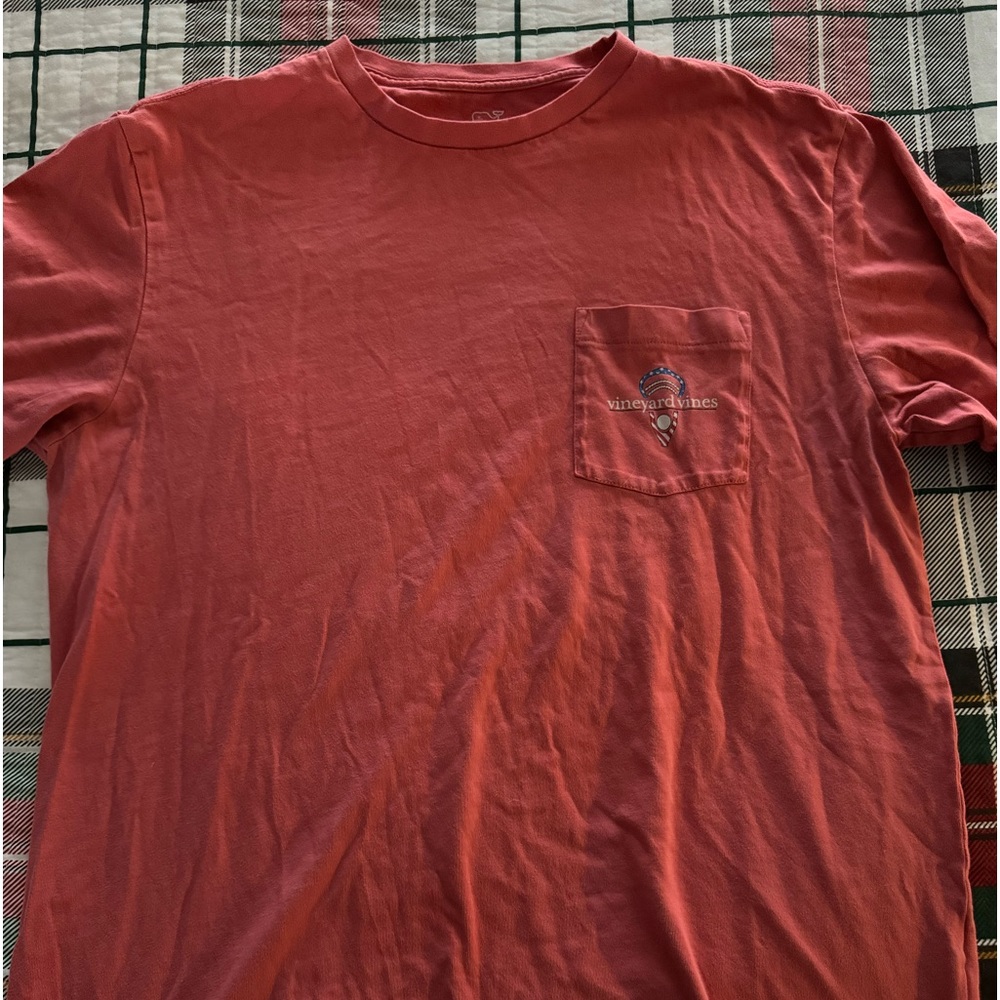 2 men’s Vineyard Vines Lacrosse tees one short sleeve, one long sleeve size M